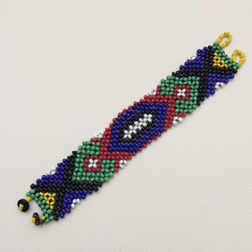 Handmade ethnic tribal beaded bracelet OS